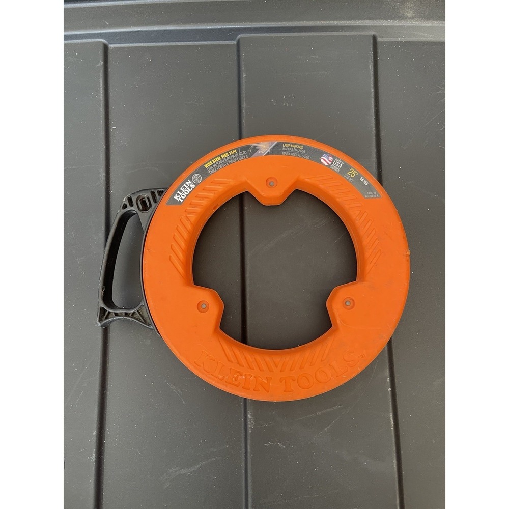 Klein Tools 25ft Fish Tape Puller Electrical Wire Tool Steel Tape USA